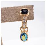 Swarovski Crystal Gold Tone Clip-On Earrings (Lot of 2)