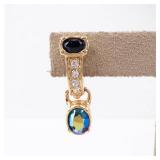 Swarovski Crystal Gold Tone Clip-On Earrings (Lot of 2)