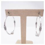 BN Sterling Silver Hoop Earrings