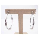 BN Sterling Silver Hoop Earrings