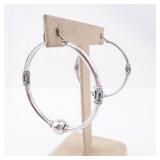 BN Sterling Silver Hoop Earrings