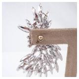 Crystal Sunburst Rhinestone Pierced  Earrings - Clear Sparkle
