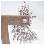 Crystal Sunburst Rhinestone Pierced  Earrings - Clear Sparkle