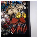 Costume Jewelry Assortment Tray - Earrings, Necklaces, Rings & Beads
