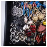Costume Jewelry Assortment Tray - Earrings, Necklaces, Rings & Beads