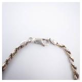 Bracelet - Two Tone Sterling Silver Rope Chain Bracelet