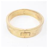 Michael Kors MK Logo Gold Tone Bangle Bracelet