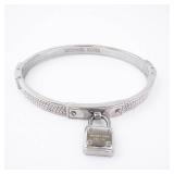 Michael Kors Padlock Bracelet with pave crystals - Silver-tone