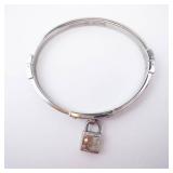 Michael Kors Padlock Bracelet with pave crystals - Silver-tone