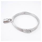 Michael Kors Padlock Bracelet with pave crystals - Silver-tone