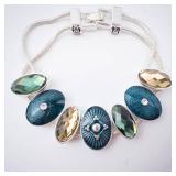 Napier - Silver-Tone Multi-Oval Gemstone Bracelet