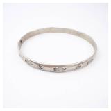 Sterling Silver Bracelet 925 - Paw Print & Medallion Motifs