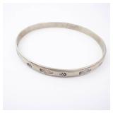Sterling Silver Bracelet 925 - Paw Print & Medallion Motifs