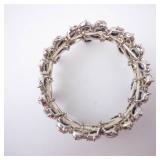 Crystal Rhinestone Bracelet - Silver Tone, Statement Cocktail Jewelry
