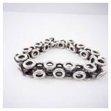 Sterling Silver Nexus Circle Link Bracelet - Weighs 67.5 Grams!!! Needs clasp