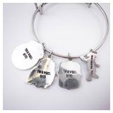 Harry Potter Charm Bracelet - Hedwig Owl, Hogwarts Crest & Platform 9 3/4 Charms