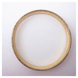 Gold-Tone Etched Floral Baby Band Bangle- Vintage Style