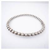 Bead Bangle Sterling Silver