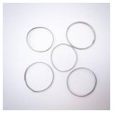 Sterling Silver Bangles (Lot of 5)