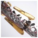 Two-Tone Stainless Steel Bracelet with Gold-Tone Belt Buckle Clasp & Pave Accents