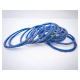 Blue Plastic Bangles (Lot of 9)