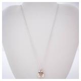 Sterling Silver Pendant Necklace - Stronger Than Yesterday Disc, Adjustable Chain