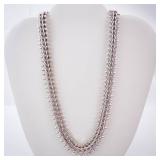 Chunky Sterling Silver Flat Chain Necklace. 68 Grams!!!