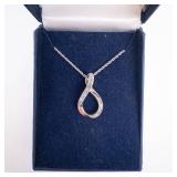 Bradford Exchange "I Love You Forever" Crystal-Accent Infinity Teardrop Pendant Necklace
