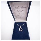 Bradford Exchange "I Love You Forever" Crystal-Accent Infinity Teardrop Pendant Necklace