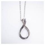 Bradford Exchange "I Love You Forever" Crystal-Accent Infinity Teardrop Pendant Necklace