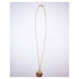 Scorpio Zodiac Pendant Necklace - Gold Tone Disk with Crystal Constellation
