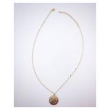 Necklace - Libra Constellation Pendant, Gold Tone