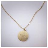 Necklace - Libra Constellation Pendant, Gold Tone