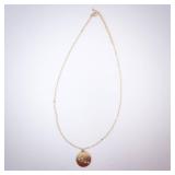 Taurus Zodiac Constellation Pendant Necklace - Gold-Tone Circular Disc