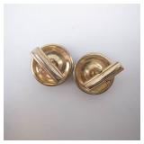 Shiva Nataraja Cufflinks - Gold-Tone with Black Enamel (Pair)