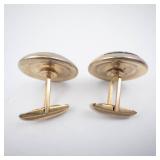 Shiva Nataraja Cufflinks - Gold-Tone with Black Enamel (Pair)