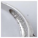 Sterling Silver Ring - Black & White CZ Pave - Size 8
