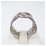 Pandora Circle of Friends Ring - Champagne CZ, Sterling Silver, Size 7