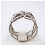 Pandora Circle of Friends Ring - Champagne CZ, Sterling Silver, Size 7