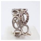 Pandora Circle of Friends Ring - Champagne CZ, Sterling Silver, Size 7