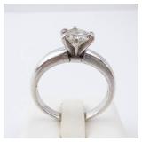 Solitaire CZ Sterling Silver Engagement Style Ring Size 9