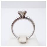 Solitaire CZ Sterling Silver Engagement Style Ring Size 9