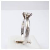 Solitaire CZ Sterling Silver Engagement Style Ring Size 9