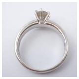 Solitaire CZ Sterling Silver Engagement Style Ring Size 9