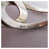 Modernist Interlocking Silver Ring - Size 5.5