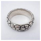 Algot Enevoldsen Heart by Heart Pandora Sterling Silver Ring - Size 8.5
