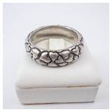 Algot Enevoldsen Heart by Heart Pandora Sterling Silver Ring - Size 8.5