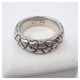 Algot Enevoldsen Heart by Heart Pandora Sterling Silver Ring - Size 8.5
