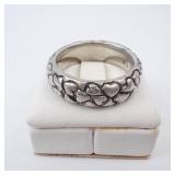 Algot Enevoldsen Heart by Heart Pandora Sterling Silver Ring - Size 8.5