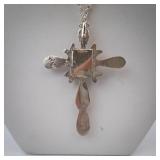 E.J. Thompson Turquoise Cross Necklace in Sterling Silver